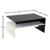 Modern Gloss Lacquer Coffee Table, Black/White 3
