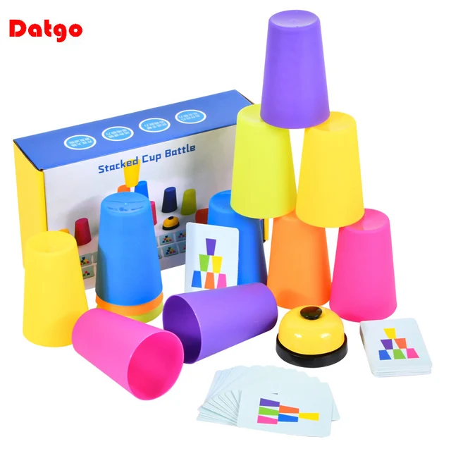 Kids Colorful Rainbow Balance Stacked Cup Thinking Training Game Toy Baby Montessori Early Education Board Game Toys Children 1