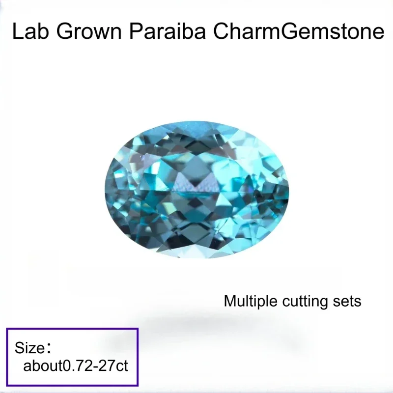M-Lab Grown Paraiba Charm-Edelstein für DIY-Schmuckherstellung: Ring, Halskette, Armband mit Zertifikat – Ideal für den täglichen Gebrauch