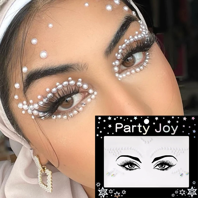 

1 Sheet Glitter Face Jewels Stickers Diamond Party Makeup Body Art Eyeliner Jewelry Sticker Eyes Tattoos Rhinestones Beauty