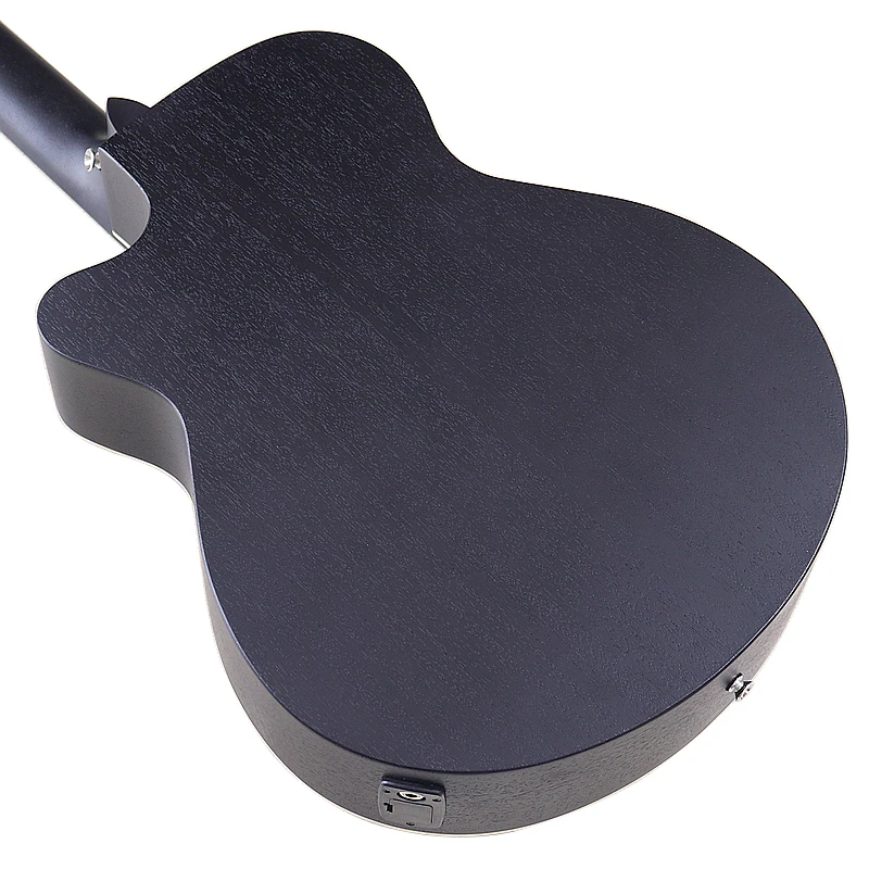 Acoustic Electric Guitar Acoustic Guitar Black 12 String Electric Acoustic Guitar Cutaway Design 40 Inch Full Sapele Body Matte Folk Guitar