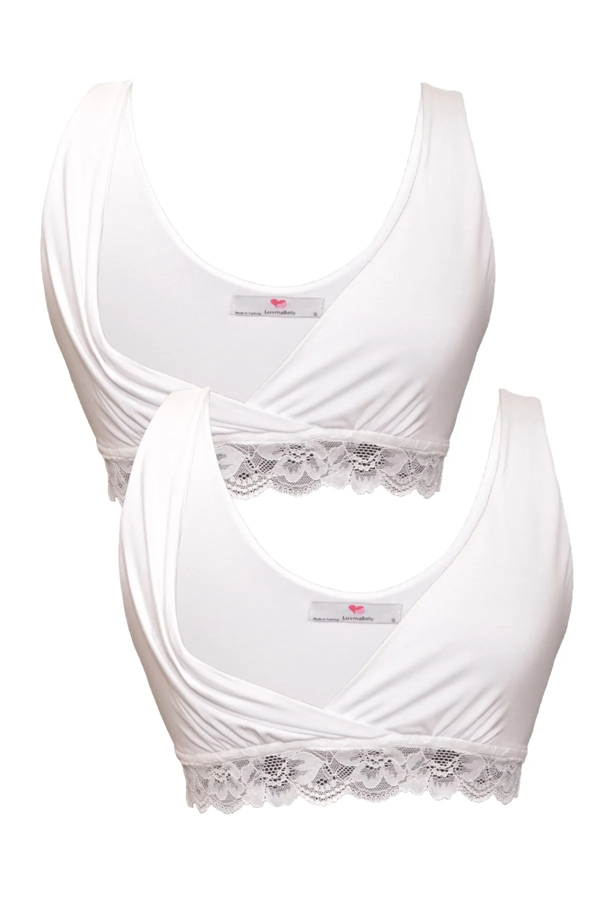 

Luvmabelly MYRA1862 _ 1862-Maternity Breastfeeding Bras Set-White-White