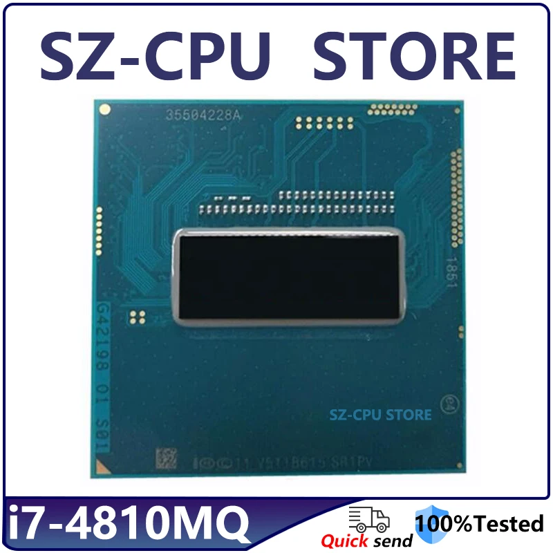 Процессор Core i7-4810MQ i7 4810MQ SR1PV, 2,8 ГГц, четырехъядерный, восьмипоточный, 6 Мб, 47 Вт, Разъем G3 / rPGA946B