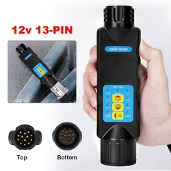 13 Pin Caravan Towing Tow Bar Light Wiring Tester 12V Trailer Socket Tester Towbar Plug Socket Diagnostic Tools Accessories