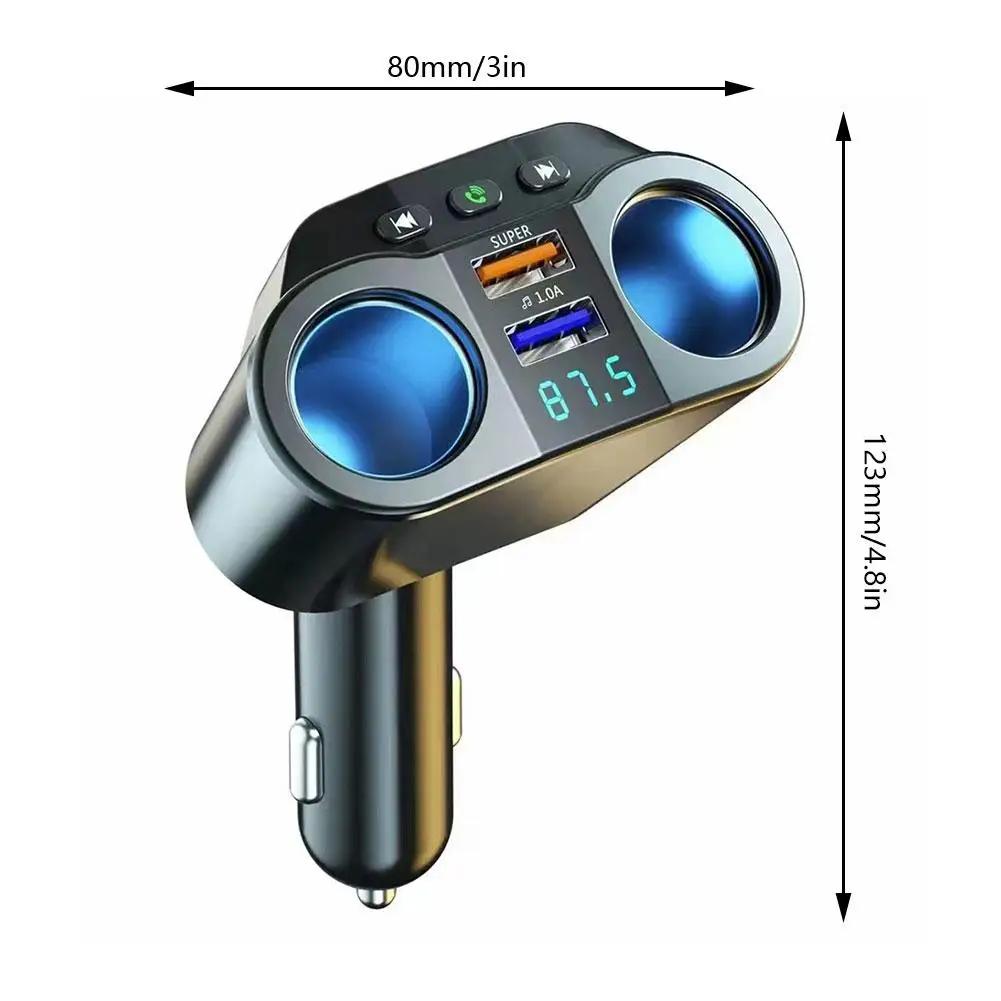 3.1A Dual USB 2 Port LCD Display 12-24V Cigarette Lighter Socket Fast Charger Adapter For Car SUV Minivan_voghion.com