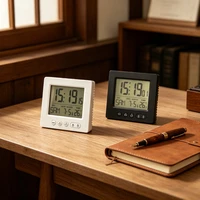 Multifunctional Radio Controlled Digital Alarm Clock Temperature Display 5 Minute Snooze Dual Alarm Modes Bedroom Desk Clock 2