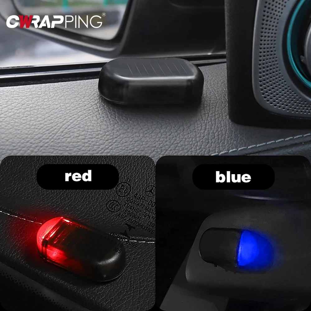 Car Interior Ambient Light Ambient Light Car Strobe Signal System Security Light Car Alarm with Flashing LED Light Fake Anti-Theft Signal Lamp for Auto Accessories