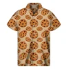 Chocolate Donuts Cookies 3D Print Shirt For Men Summer Hawaiian Shirts Tops Street Lapel Aloha Blouse Button Short Sleeves 2