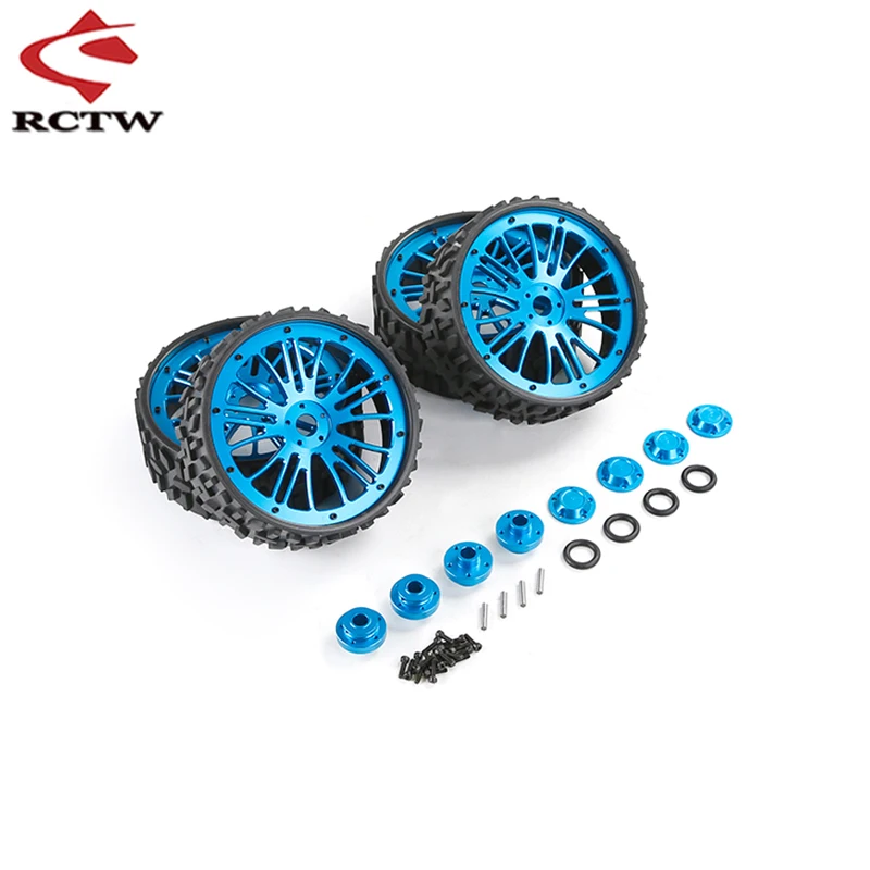 

Высококачественная Ступица колеса с ЧПУ, вездеходные полные шины, 4 шт. для 1/5 Rc Losi 5ive-t Rofun Rovan V5 LT Km X2 FID QL, запчасти