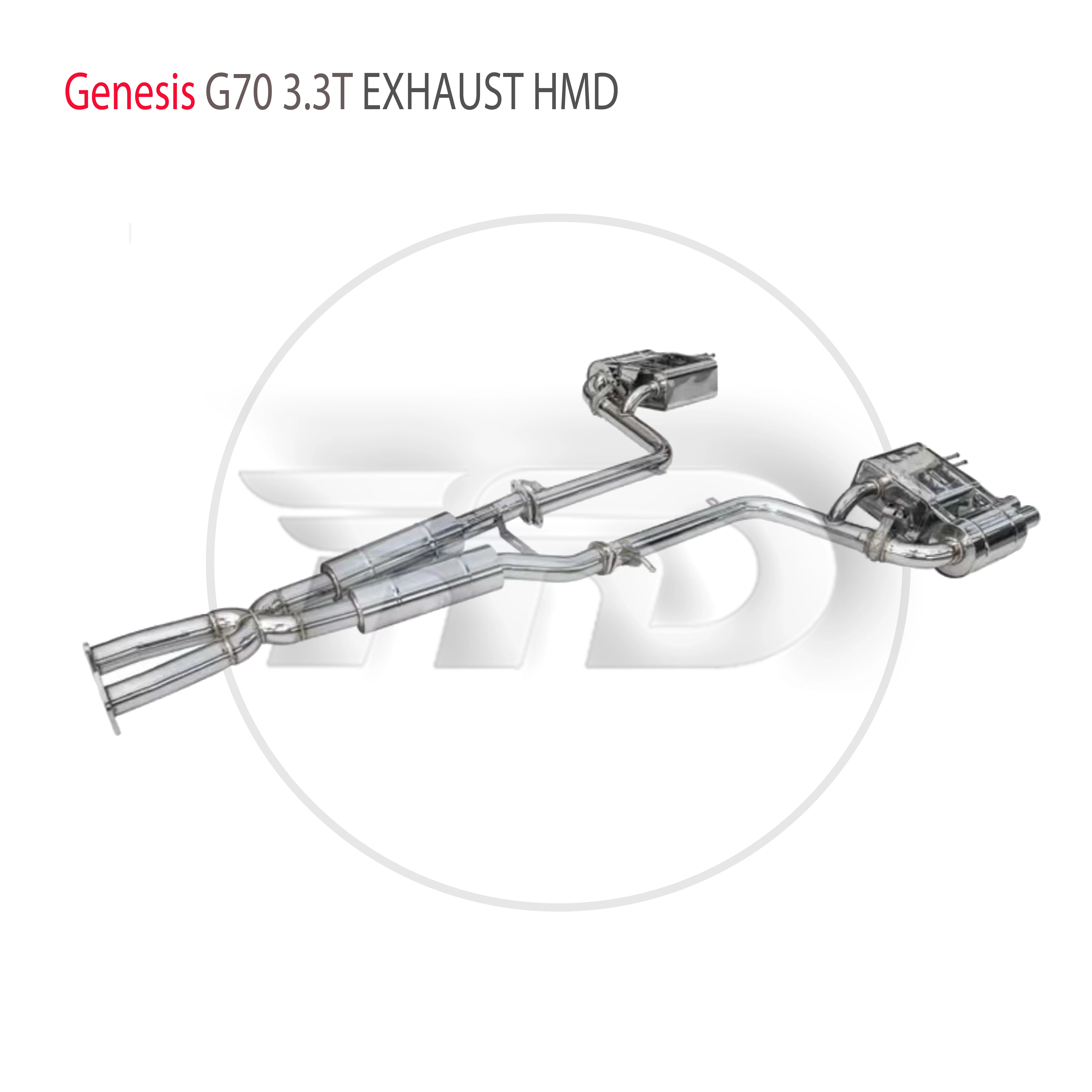 

HMD Stainless Steel Exhaust System Performance Catback for Genesis G70 3.3T Auto Replacement Modification Electronic Valve