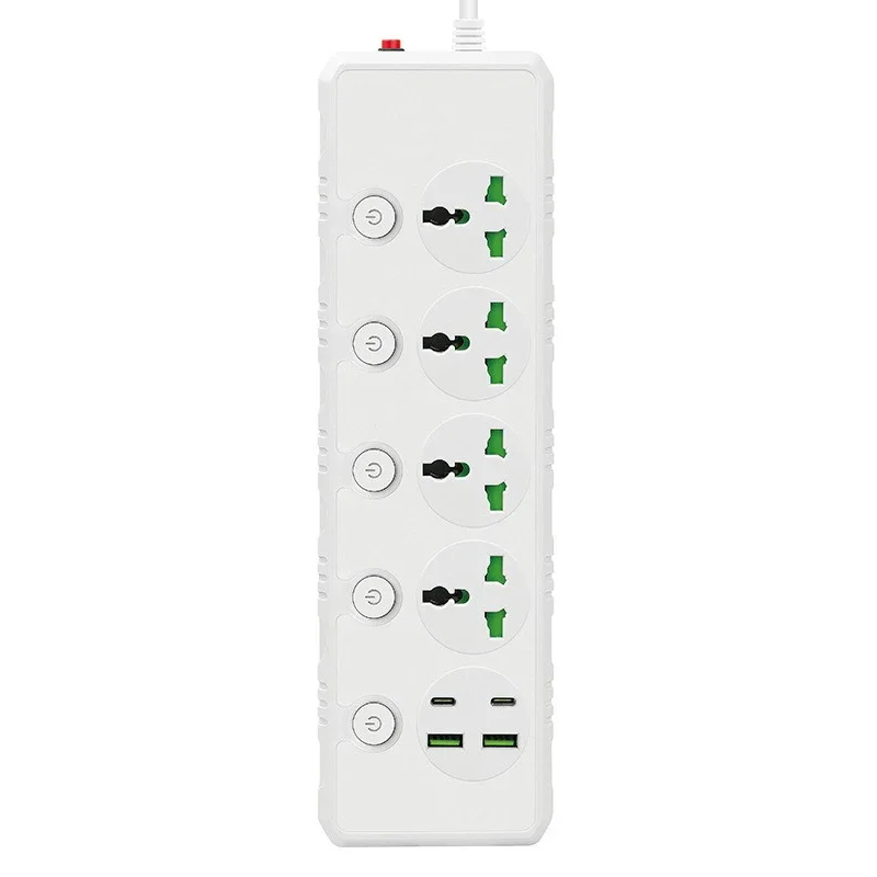 Universal Power Strip with USB-C Ports & Surge Protection, 1.9M Extension Cord