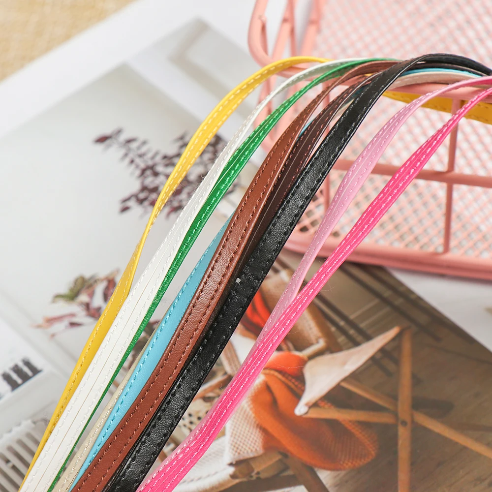 PU Miniature Bag Doll Belts Material For Doll Clothes Accessories DIY Handmade Mini Waist Belt Length 50cm Candy Color 3