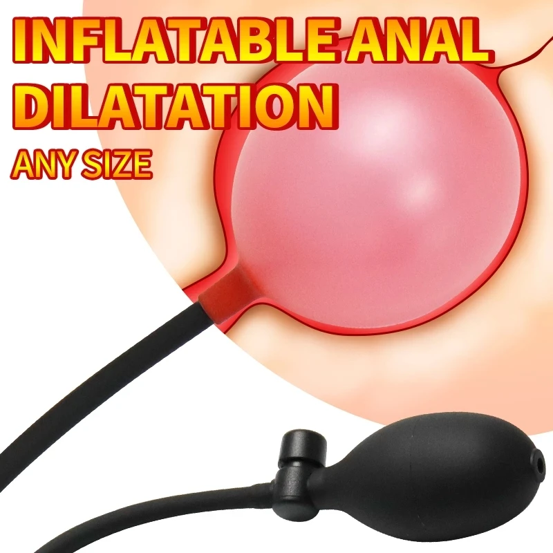 Inflatable Anal Expander Anal Plug Prostate Massager Silicone Butt Plug Sex Toys for Beginner Woman Man Gay Dildo Toys