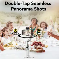 AOCHUAN Smart X2 Ai White Smartphone Gimbal Stabilizer Equipped with LED display Built in extension rod Handheld gimbal - Image 4