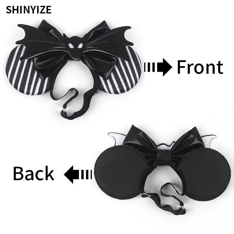 Halloween Einstellbare Maus Ohren Elastisches Stirnband Für Erwachsene/Kinder Bogen Nylon Haarband Festival Party Cosplay DIY Haar Zubehör – Detail 8