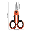 1Piece Stainless Steel Fishing Scissor Accessories Electrician Portable Scissors Plier Cut PE Braid Line Lure Carp Fishing Tools 6
