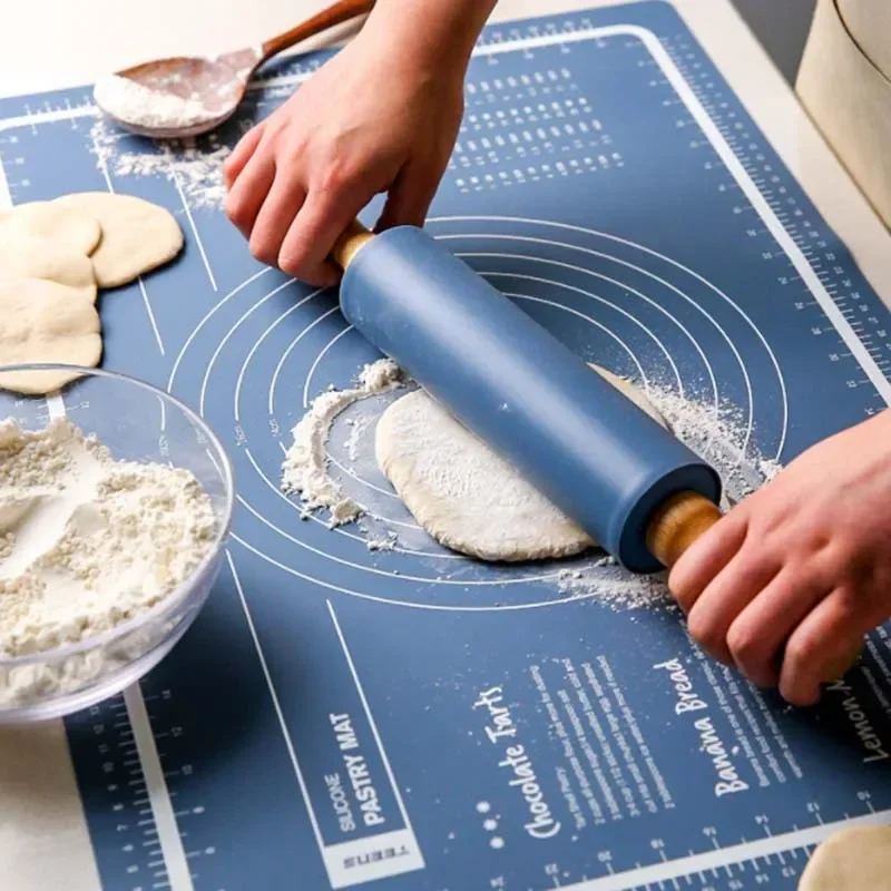 Silicone Baking Kneading Pad Pastry Drum Cooking Dough Muffin Pizza Toast Baking Pastry Tool Set Making Bracket Kitchen Tools