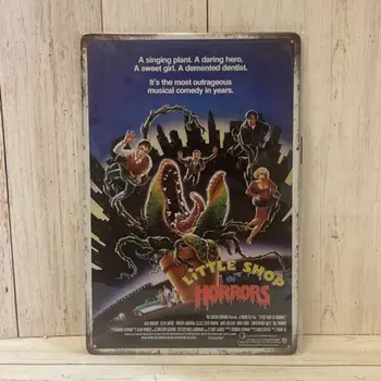 Little Shop Of Horror Metal Poster Tin Sign ManCave Movie Room VHS Cover Art-Aluminum-tin sign 1