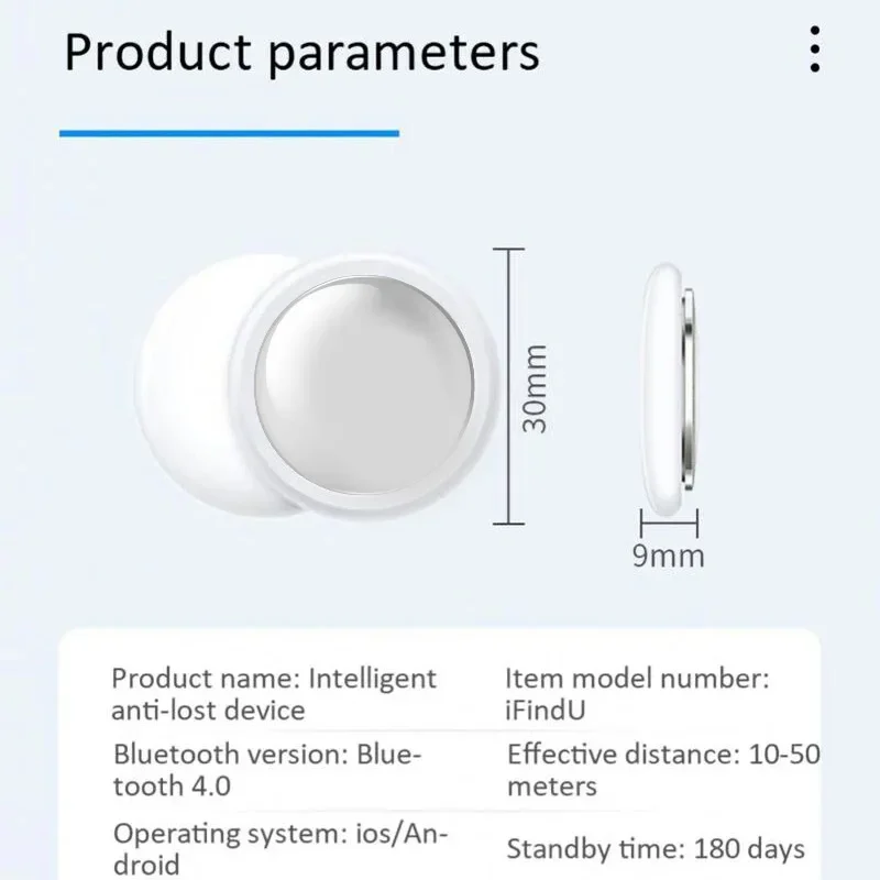 Lenovo GPS Smart Tracker Bambini anziani Dispositivo di promemoria anti-smarrimento Borsa per animali Portafoglio Localizzatore Bluetooth per Apple Android Finder - immagine 6