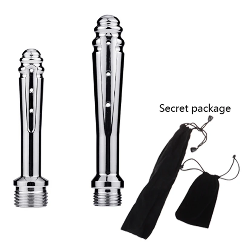1pc  ducha chuveiro alta pressão Anal Cleaning Shower Head Metal Anus Enema Vaginal Washing Douche Cleaner 3