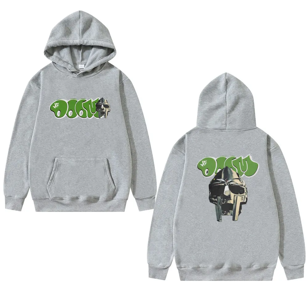 Rapper Mf Doom Madlib Madvillain Mask Graphic Hoodie Men Women Hip Hop Oversized Sweatshirt Male Fashion Vintage Trend Hoodies