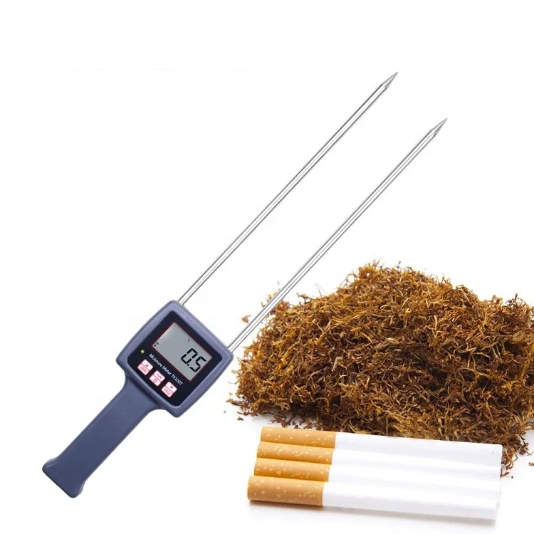

TK100T Digital Tobacco Moisture Meter, Tobacco Leaf Moisture Meter TK100T 4 Digital LCD 2pins Sensor 5%-90%RH ± 0.5%n 0-60°C 0.1