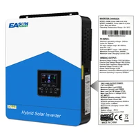 Onduleur hybride Easun 6,2 kW/48 V 4,2 kW/24 V MPPT à double sortie, onde sinusoïdale pure, 120 A 230 V 50/60 Hz, chargeur solaire avec BMS et Wi-Fi 6