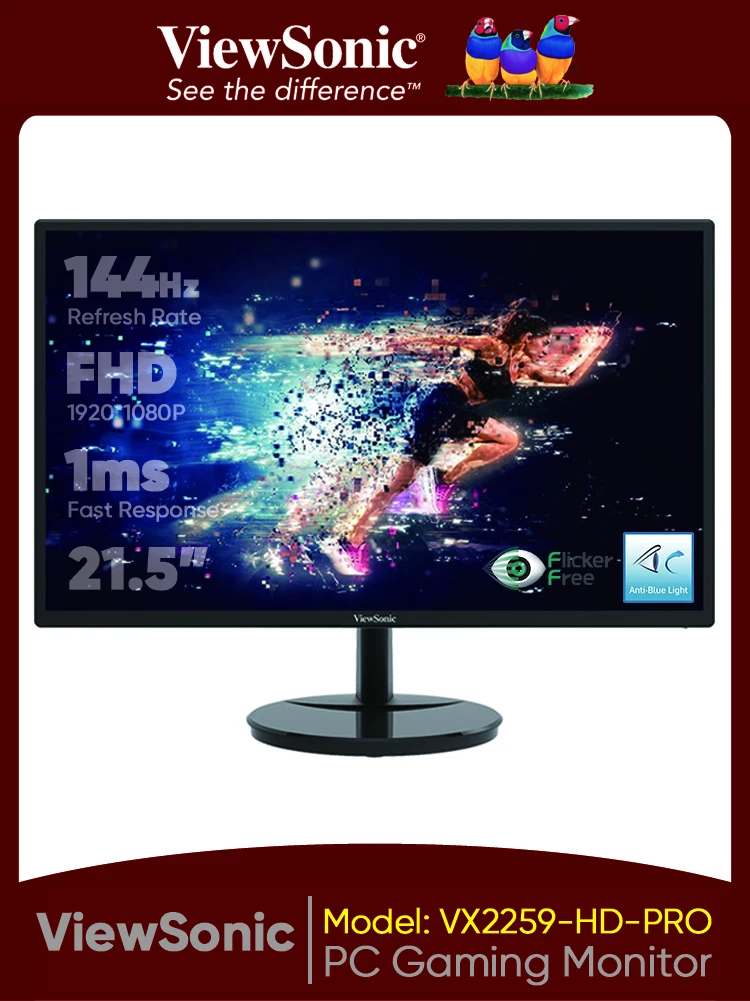 

ViewSonic 21.5" Gaming Computer Monitor 16:9 HFD TN Display Screen 1920*1080 144Hz Refresh Rate 1ms Fast Response Gamer Display