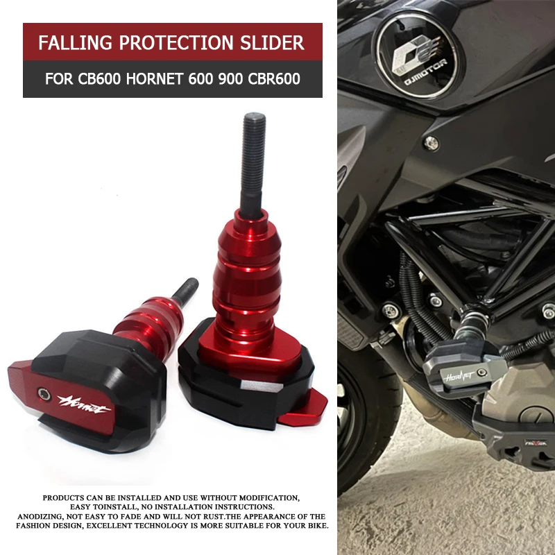 Paratelaio Moto Per Honda CB600 Hornet E CBR - Protezione Anti Caduta, In Alluminio CNC, Colore Titanio - Foto 7