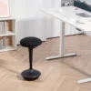 Backless Wobble Chair, Adjustable Active Ergonomic Stool Chair, with Rocking Motion, Padded, Black 2