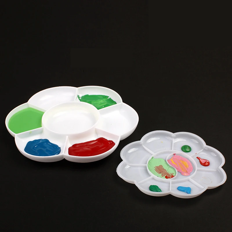 Plum Blossom Shape Ceramics Nail Art Tray Nail Color Mixing Tray Salon Art Palette Display Board Manicure Tool