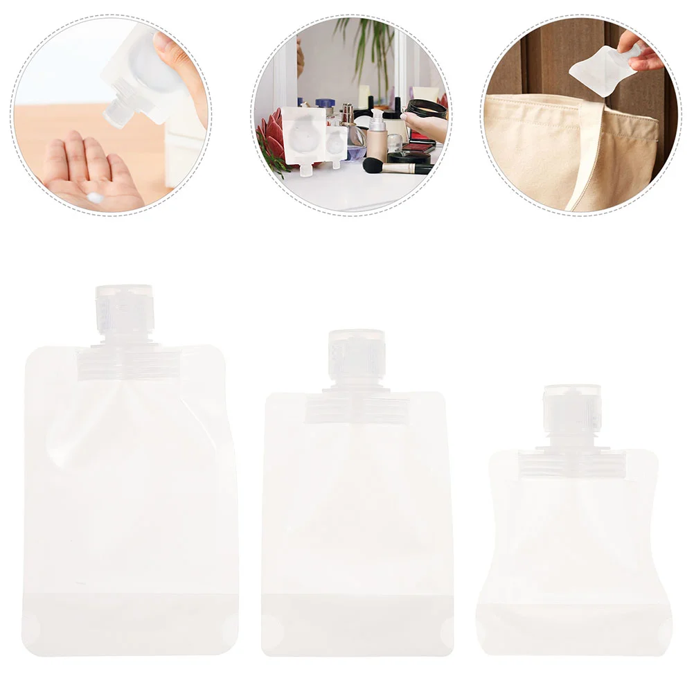 

12Pcs Travel Size Squeeze Refillable Empty Bag Toiletry Lotion Packing Bag for Toiletry Lotion Shampoo Shower