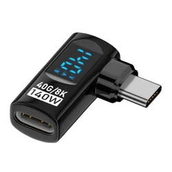 Premium Ultra - Fast Type C Adapter with 140W Charging & 8K Display (Black C male to C fe)