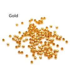 Silver and Gold Plated Brass Smooth Spacer Beads for Jewelry Making - 200 Pieces (Spacer Bead Gold)