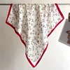 High Quality Luxury Brand Scarf Matching Color Silk Scarf Summer Women 70x70cm Hijab Hair Band Shawl Travel Towel Female Bandana 2