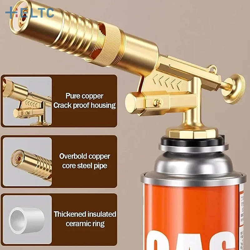 BlowTorchwithBronzeNozzle;PropaneGasBrazingFlameGun;IdealforWeldingandPlumbing