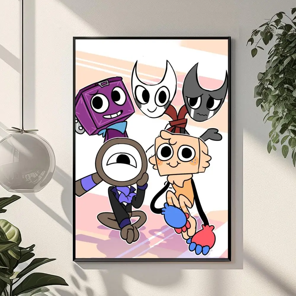 Dynamic Dandy's World Poster - Self-Adhesive Wall Art for Home and Office Decor