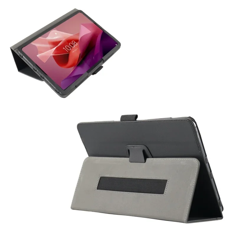 Premium PU Leather Stand Folio with Magnetic Cover and Hand Strap