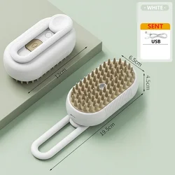 Pet Grooming Steam Brush (1 - White)