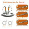 Fitness Jump Rope, anti-tangle racing rope, aluminum alloy handle, buckle design can switch 3.0-5.0 different weight rope 3