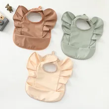 

Baby Food Bibs With Angel Wings PU Waterproof Bib Children Accessories Food Anti-dirty And Drool Pocket детские товары