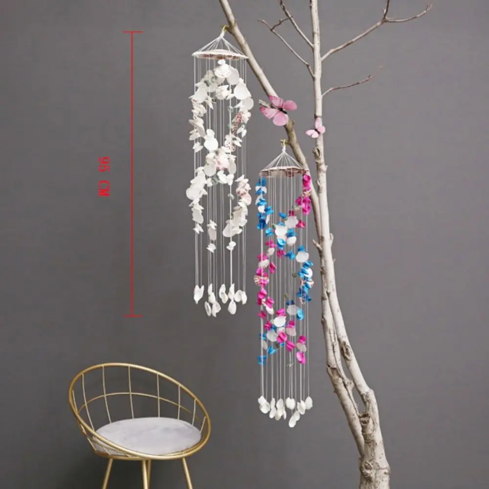 Colorful Shell Wind Chimes Yard Hanging Decor Exquisite White Wind Bell Pendant Birthday Gifts Crafts Gift Hanging Ornament