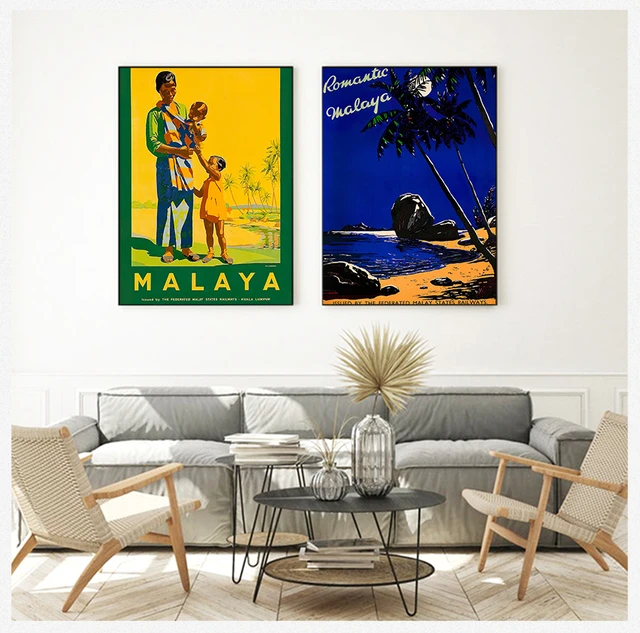 Paintings Vintage Wall Kraft Posters Coated Wall Stickers Home ...