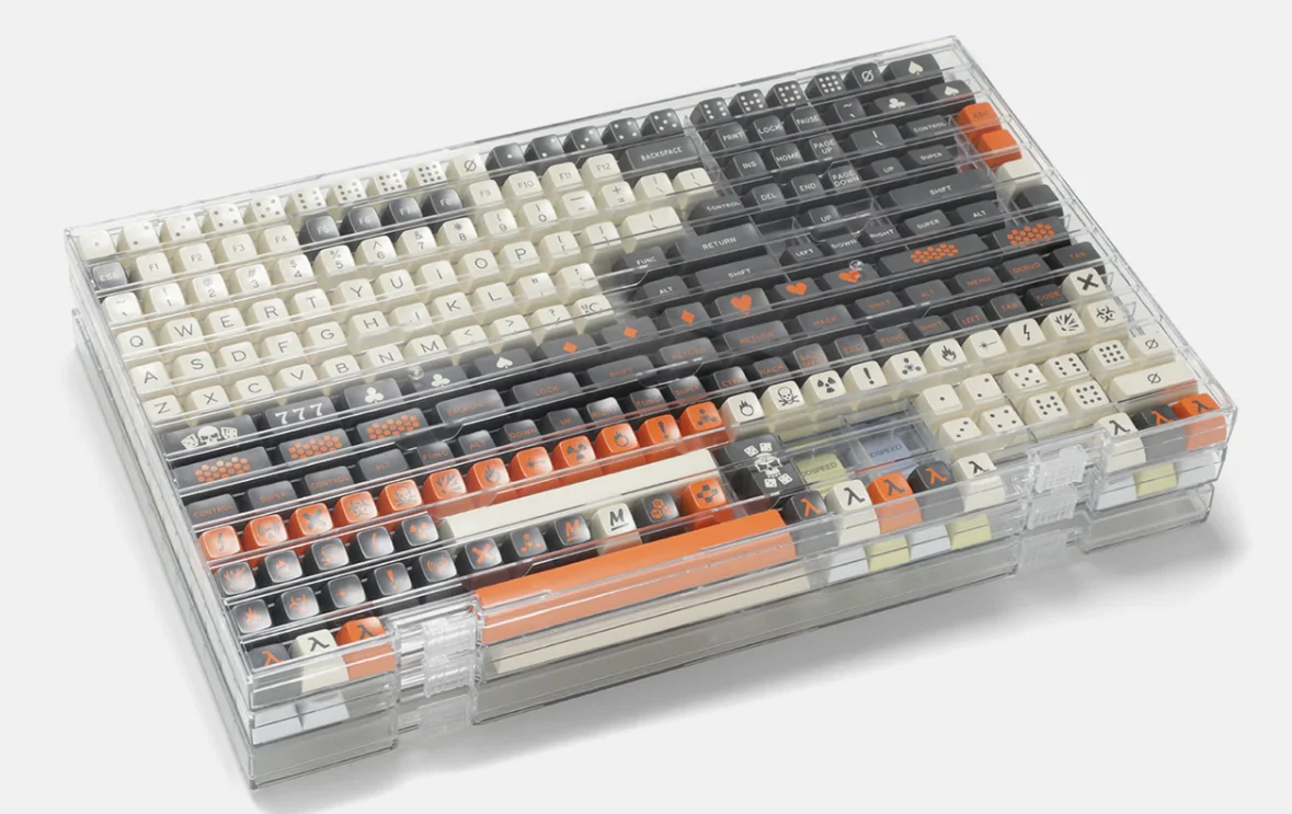 Keycaps Organizando a Bandeja de Armazenamento do pc Keycaps Recipiente Material do pc Caixa de Armazenamento dos Keycaps