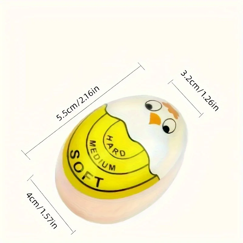 1 Color Changing Timer, Hard/Medium Soft/Soft Doneness Indication with Cute Cartoon Face, Kitchen Tools, Suitable Boiling Eggs