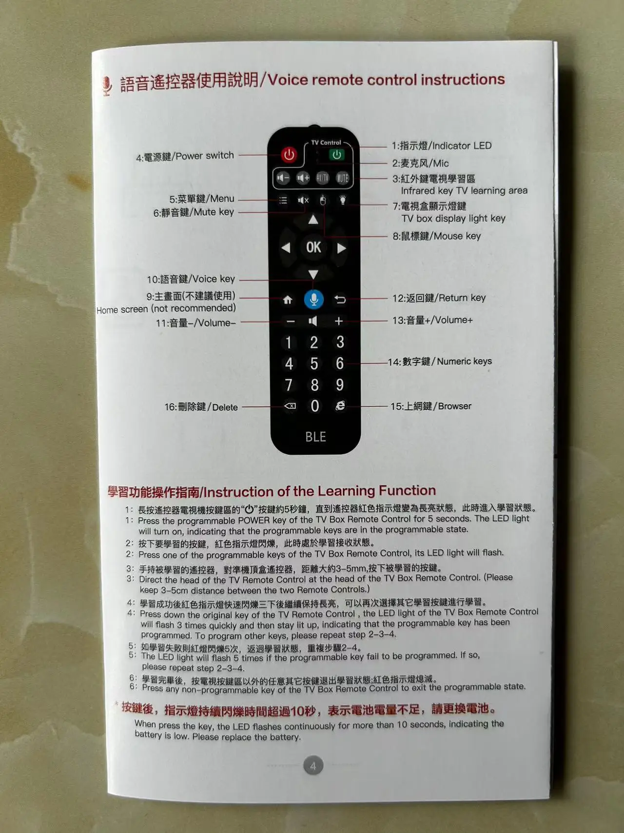 [Genuine]Evpad TV Box Remote Control for Evpad 10S 2GB 32GB and 10P 4GB 64GB TV Box Super smart media player