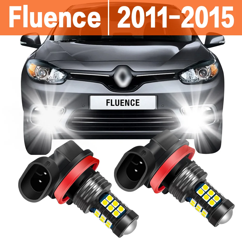 

2PCS Car LED Fog Light Lamp Bulb For Renault Fluence 2011 2012 2013 2014 2015 Replace Bulbs Auto Accessories