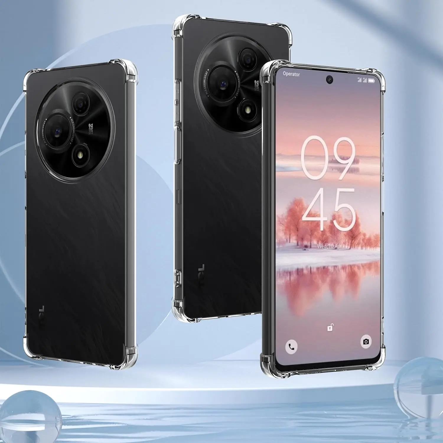 Reinforced Clear Soft TPU Case with Camera Protection and Airbag Corners