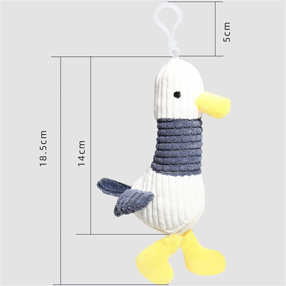 GK-O Cute Duck Keychain - Soft Plush Stuffed Animal Keyring For Backpacks, Car Keys, Purse Accessories (Medium, 5.11 Inch)