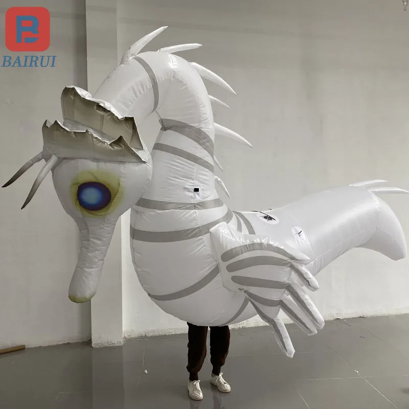 

Inflatable White Seahorse model white horse mall bar atmosphere decorated Halloween ghost interactive seahorse atmosphere props